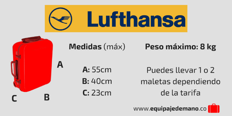 Equipaje de Mano Lufthansa: peso, medidas, artículos prohibidos, mascotas