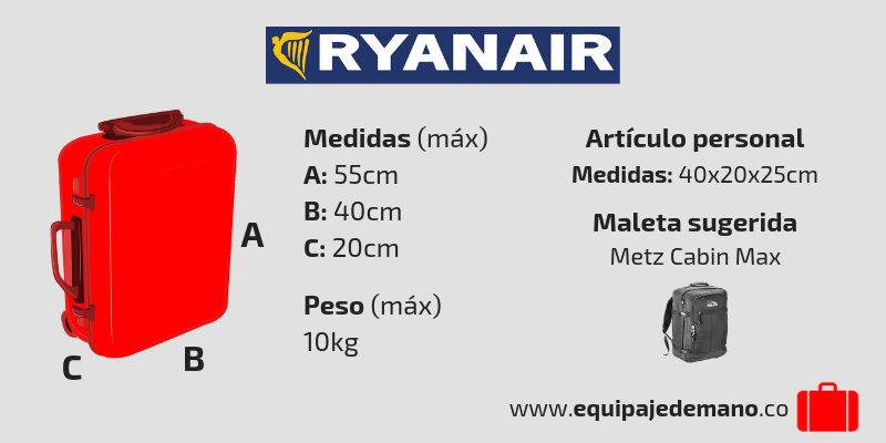 Equipaje de Mano Ryanair y facturado: peso y medidas Actualizado 2021